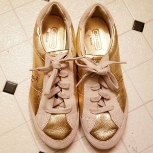 DONATING SOON Coach Shoes Great Condition Gold